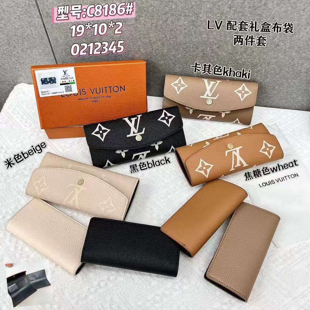 Жіночий стильний гаманець на кнопці Louis Vuitton (гуртом/роздріб)