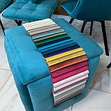 М'який стілець GARDA зі спинкою із блакитного велюру топ на металевому чорному каркасі, фото 8