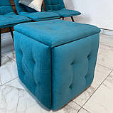 М'який стілець GARDA зі спинкою із блакитного велюру топ на металевому чорному каркасі, фото 10