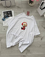 Женская базовая футболка из турецкого кулира, универсальная футболка оверсайз для повседневной носки