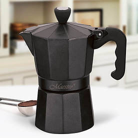 Гейзерна кавоварка з литого алюмінію на 150 мл (на 3 чашки кави по 50 мл)