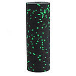 Масажний ролик (роллер) гладкий PowerPlay PP-4346 Mini EPP Foam Roller Чорно/Зелений (15x5,3см.), фото 2