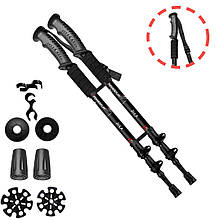 Трекінгові палиці PowerPlay 9106 Fika Black/Red 60-135 см (пара)