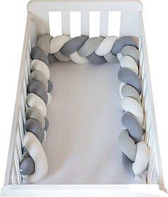 Бортик-косичка для дитячого ліжечка Bubaba by FreeON BLUE 235х15 см