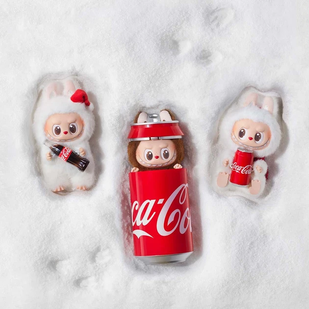 Дитяча м'яка аніме іграшка брелок Лабубу Labubu The Monsters COCA-COLA SERIES Kt