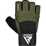 Рукавички для фітнесу RDX W3 ARMY GREEN WITH EVA PADDING-S, фото 2