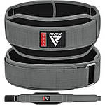 Пояс для важкої атлетики RDX RX5 Double Belt неопреновий Grey L, фото 2