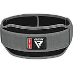 Пояс для важкої атлетики RDX RX5 Double Belt неопреновий Grey L, фото 3