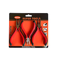 Набір інструментів - 3 предмети (плоскогубці/кусачки/круглогубці) 12 см