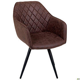 М'який стілець з підлокітниками Galaktika AMF червоно-коричневий