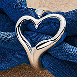Жіноче кільце у формі серця з серцем регульоване Тіффані стер. ср., фото 2