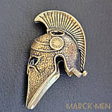 Намистина для темляка Шолом Спартанця з Латуні Деталізований Шолом Спарти Підвіска ланцюжка Ручна робота. Лиття, фото 4