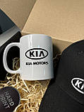 Подарунковий набір. Кепка, чашка з  маркою авто . Подарунок для чоловіка з логотипом Kia Motors, фото 3