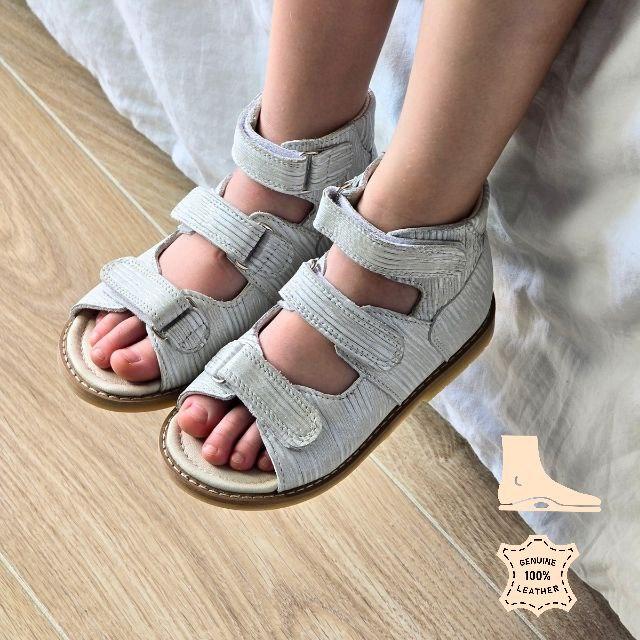 Дитячі шкіряні босоніжки ортопедичні сандалії на липучках 30 розмір, фото 1