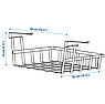 Кошик із затискачем IKEA PÅLYCKE 36x26x14 см Чорний 606.051.29, фото 2