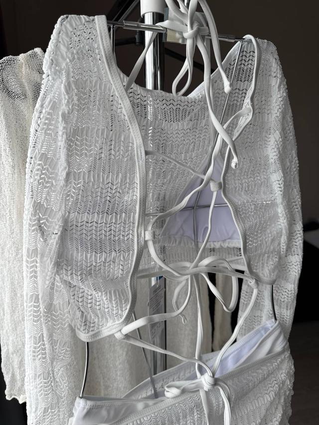 Завязки на спине пляжного комплекта, регулируемая посадка по фигуре, модный дизайн женской пляжной одежды