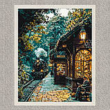 Картина за номерами В очікуванні потягу. Пейзаж 40*50 см Орігамі LW 3494, фото 7