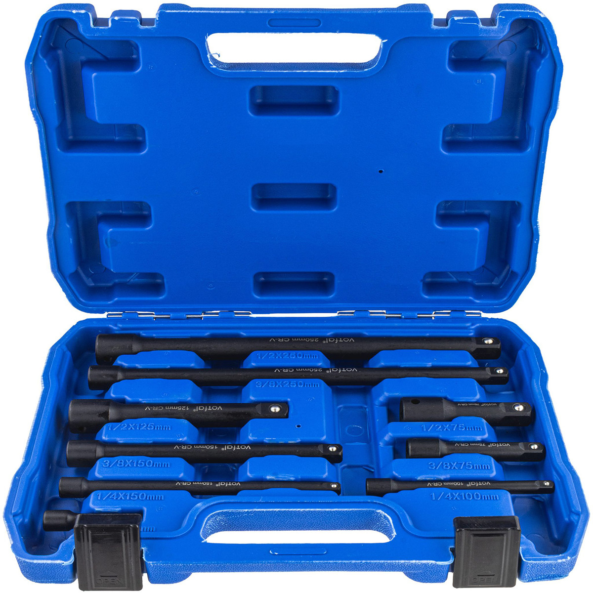 Набір ударних подовжувачів для торцевих головок 1/4"/ 3/8"/1/2" Vorfal V08268, фото 1