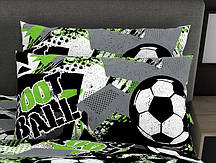 Наволочка бязь 60х60, принт: Футбол неон