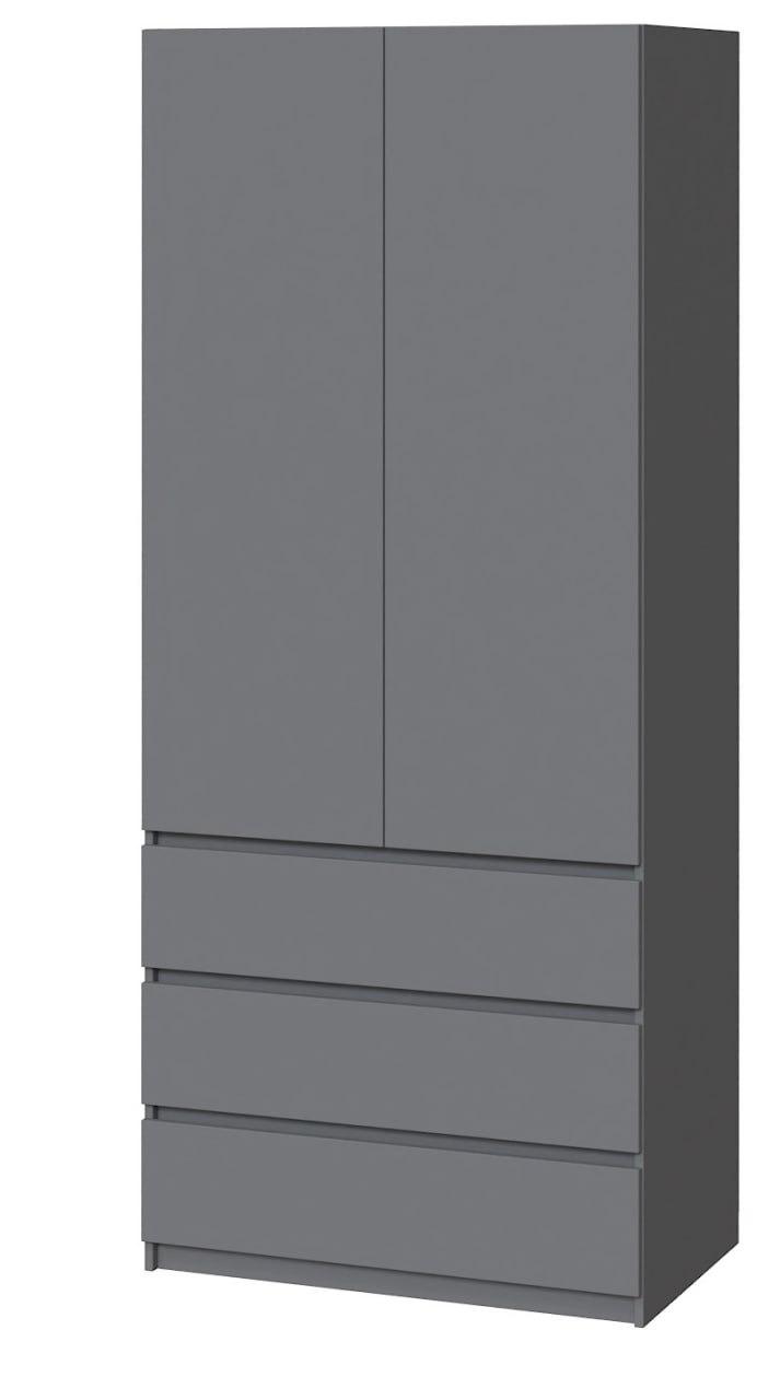 Шафа для одягу зі штангою та ящиками (90 см х 52 см х 200 см) | Майстер Форм Брайт, фото 1