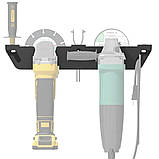Настінний тримач для УШМ 125 мм (на дві шліфмашини болгарки) Vorfal V08344, фото 5