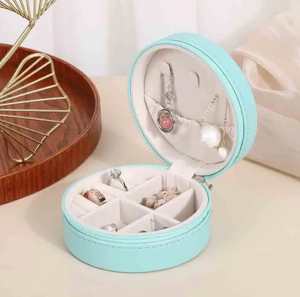 Ювелірна скринька для зберігання BOX XL-1338 бірюзова, фото 1