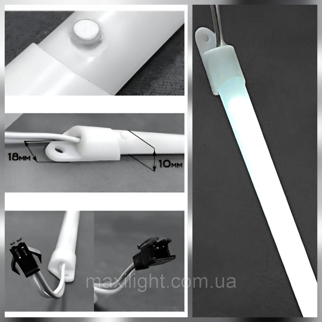 Світлодіодна лінійка з вимикачем LBB-220-060-9-6 9Вт 6000К 600mm AC 220 IP20 матова