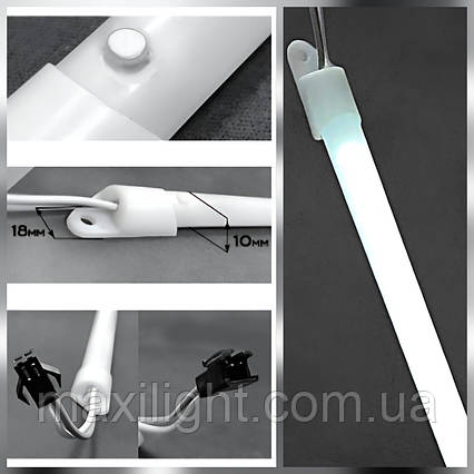 Світлодіодна лінійка з вимикачем LBB-220-060-9-6 9Вт 6000К 600mm AC 220 IP20 матова, фото 1
