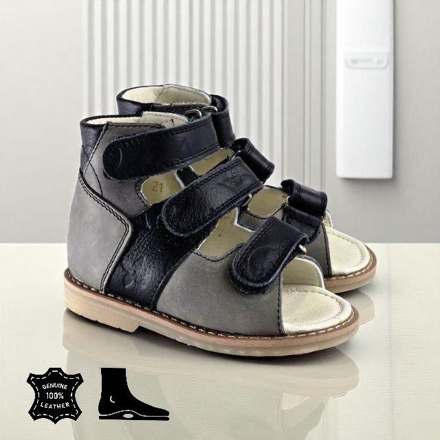 Анатомічні дитячі ортопедичні босоніжки на хлопчика на липучах 27 розмір, фото 1