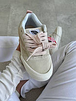 Жіночі кеди Vans Skool KNU Pastels Pink Ванс Олд Скул низькі ніжно рожеві замша текстиль демісезон, фото 5