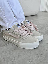 Жіночі кеди Vans Skool KNU Pastels Pink Ванс Олд Скул низькі ніжно рожеві замша текстиль демісезон, фото 2