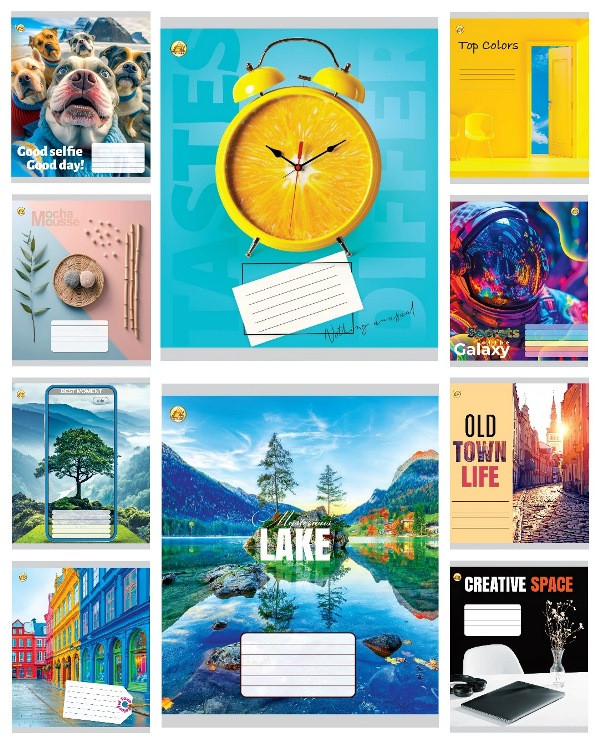 Зошит 60 арк. лінія Тверда 52600 МІКС1, 10/160, 10к. ціна за 10 шт. Зошит, фото 1