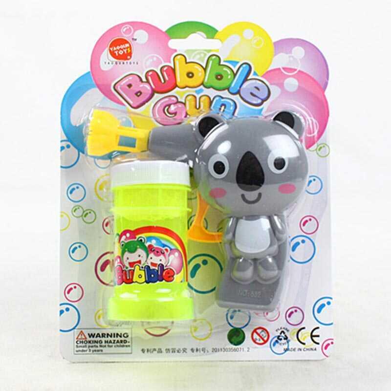 Пістолет з мильними бульбашками “Коала”, механічний принцип роботи, мильний розчин, на листі /252-2/, фото 1