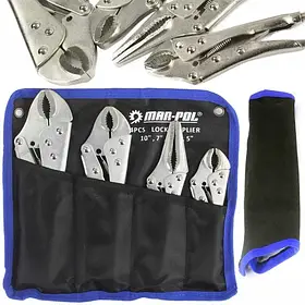 Набір зварювальних затискних кліщів 4 шт.  Map-Pol M49030