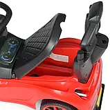 ❤️Машинка-каталка для прогулянок M 4741-3 толокар дитячий з батьківською ручкою, музика, світло, Червоний, фото 3