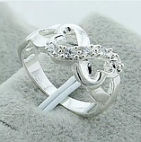 Жіноче кільце у формі нескінченності із серцем нескінченність Тіффані, фото 3