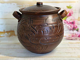 Каструля 5.5 л з червоної глини