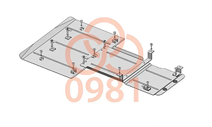 Захист двигуна Kia Stinger (з 2017--) Кольчуга