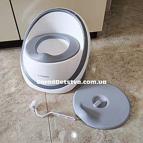 Горщик дитячий El Camino з м'яким сидінням Знімний резервуар Кришка EGG POTTY Gray Дитячий унітаз