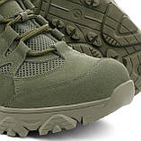 Тактичні літні військові кросівки хакі "DesertTrekking". Армійські черевики зелені для ВСУ. Wolf original, фото 2