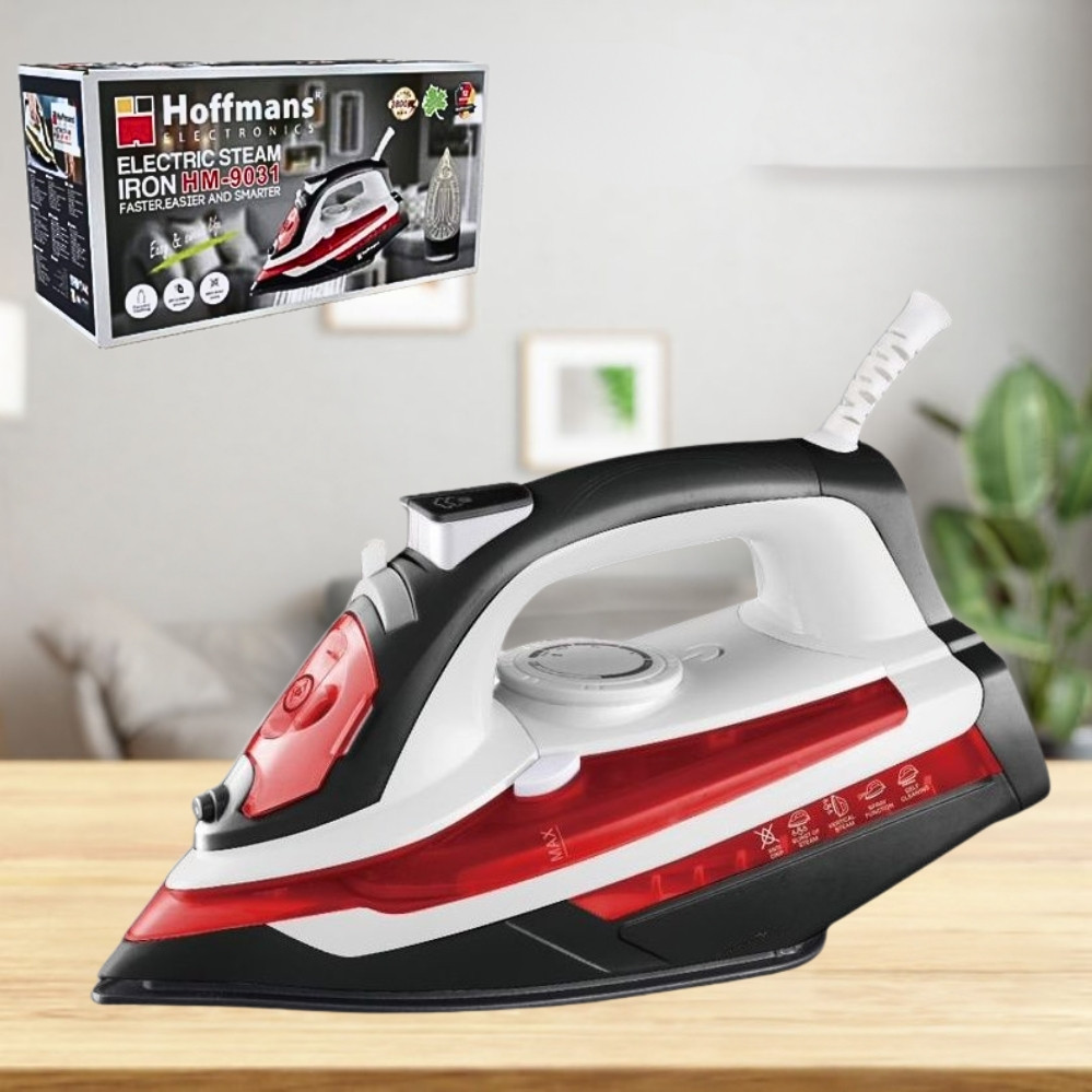 Праска парова НМ-9031 Hoffmans Electronics 2800Вт з керамічною підошвою та системою самоочищення для дому, фото 1
