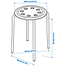 Табурет IKEA MARIUS Коричневий Висота - 45 см 206.052.49, фото 2