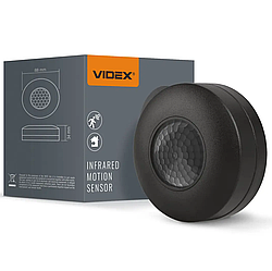 Датчик руху та світла VIDEX інфрачервоний 220V 1200W IP20 Чорний (VL-SPC12B)