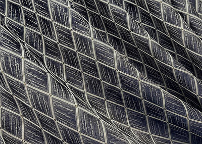 Шторна тканина жакард, колекція "RUBI". Колір темно-синій з молочним. Код 1758ш