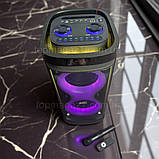 Акустична колонка на колесах 15000W ZXX акумуляторна музична система-караоке блютуз з LED-підсвіткою, фото 4