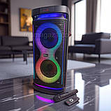 Акустична колонка на колесах 15000W ZXX акумуляторна музична система-караоке блютуз з LED-підсвіткою, фото 3