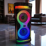 Акустична колонка на колесах 15000W ZXX акумуляторна музична система-караоке блютуз з LED-підсвіткою, фото 2
