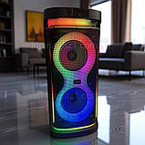 Акустична колонка на колесах 15000W ZXX акумуляторна музична система-караоке блютуз з LED-підсвіткою, фото 9