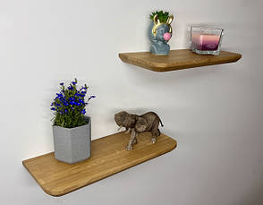 Полиці навісні дубові з кантовим краєм