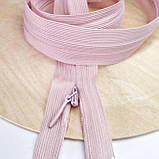 Потаємна блискавка 50 см Китай нейлонова основа колір пудровий, фото 3